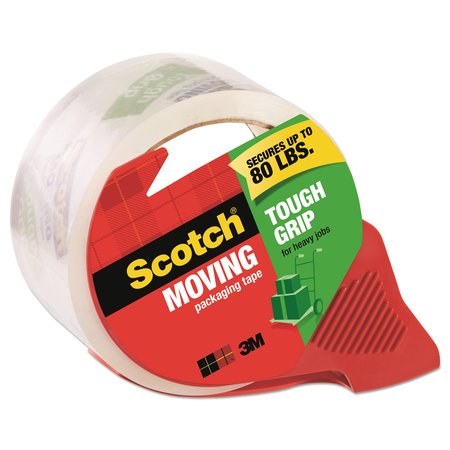 SCOTCH Tough Grip Moving Packaging Tape, 3" Core, 1.88" x 54.6 yds, Clear 3500-RD